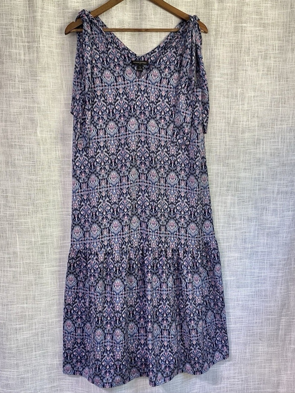 Tie Shoulder Patterned Petite Dress